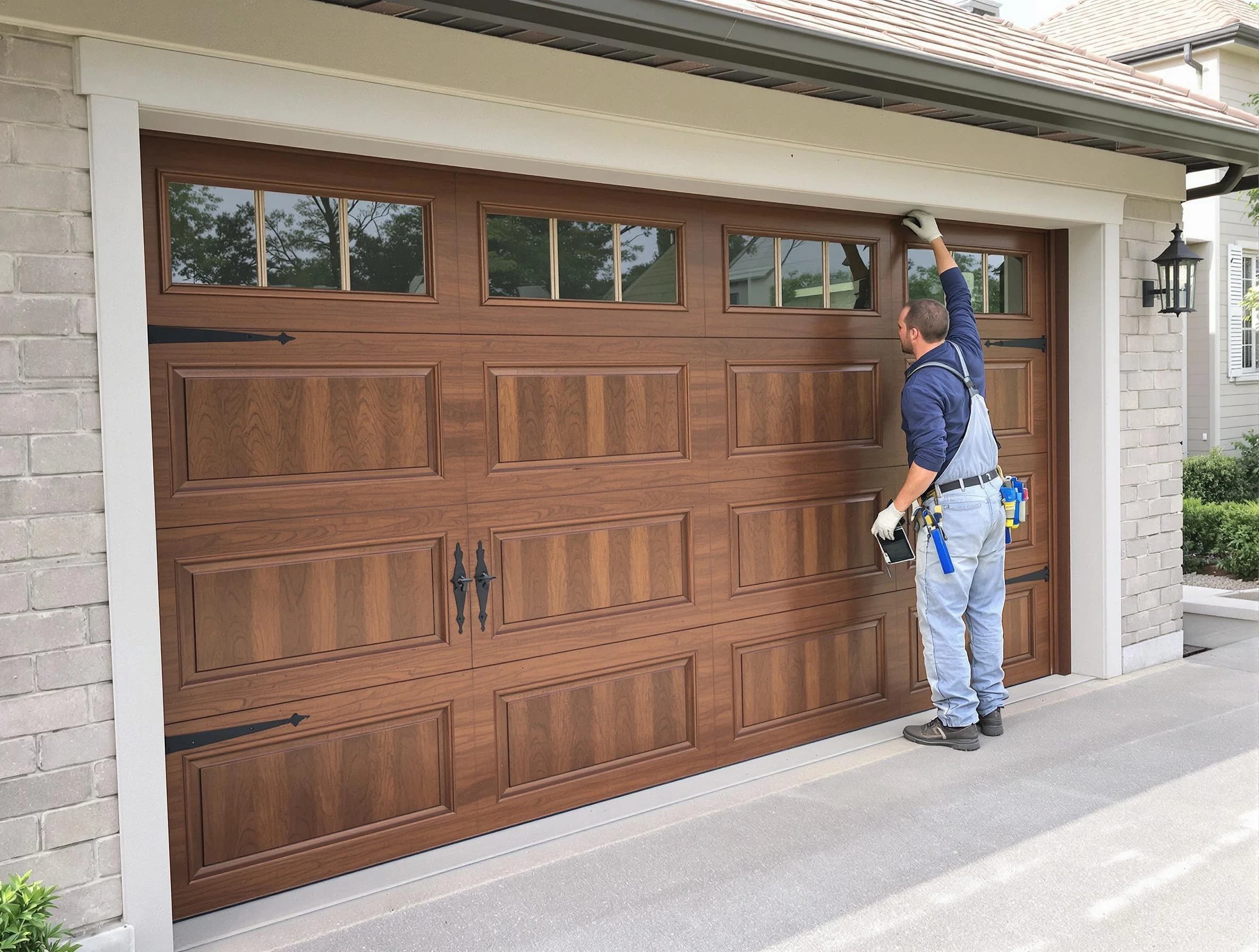 Custom garage door showcase by Clearfield Garage Door Repair in Clearfield