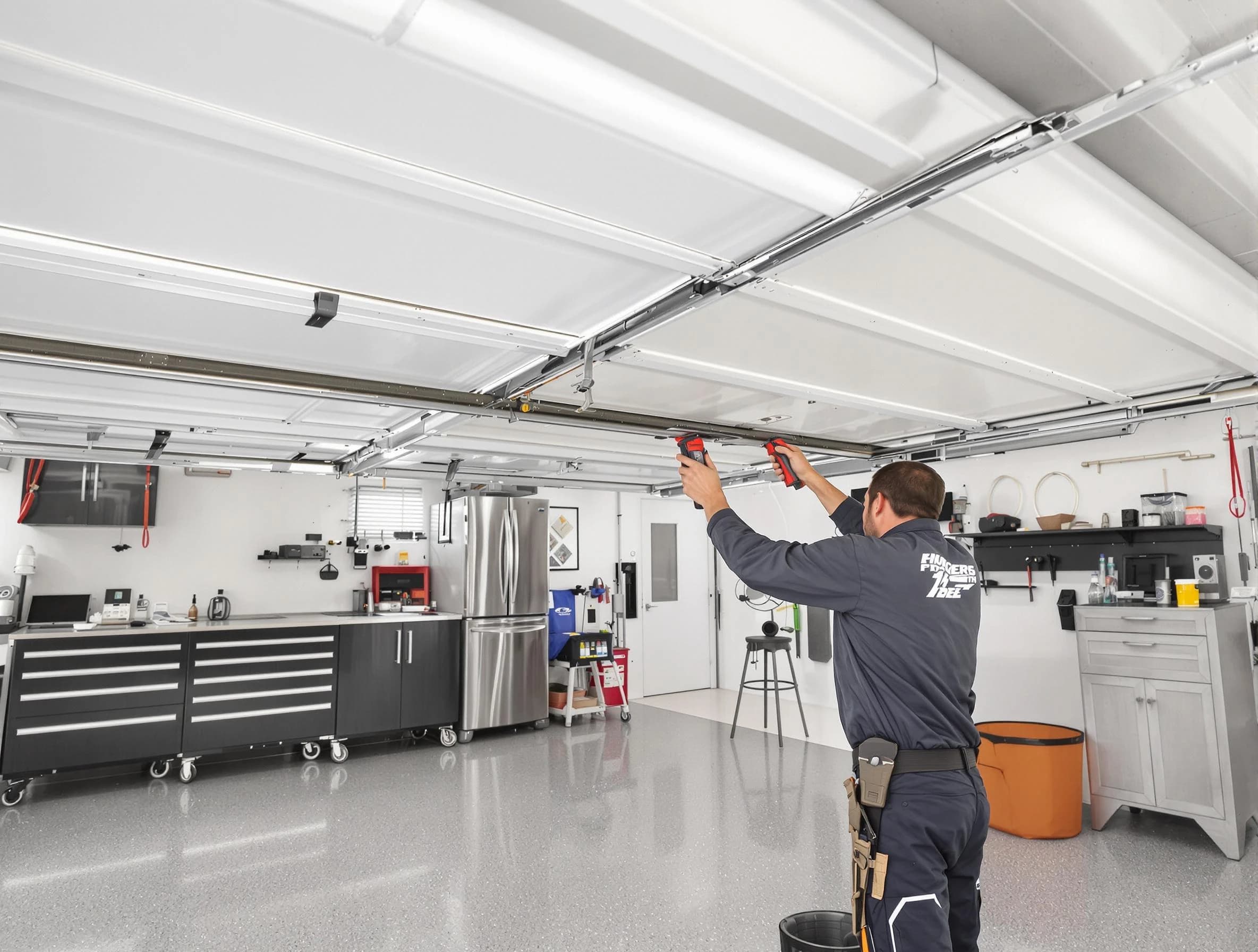Overhead garage door repair service by Clearfield Garage Door Repair in Clearfield