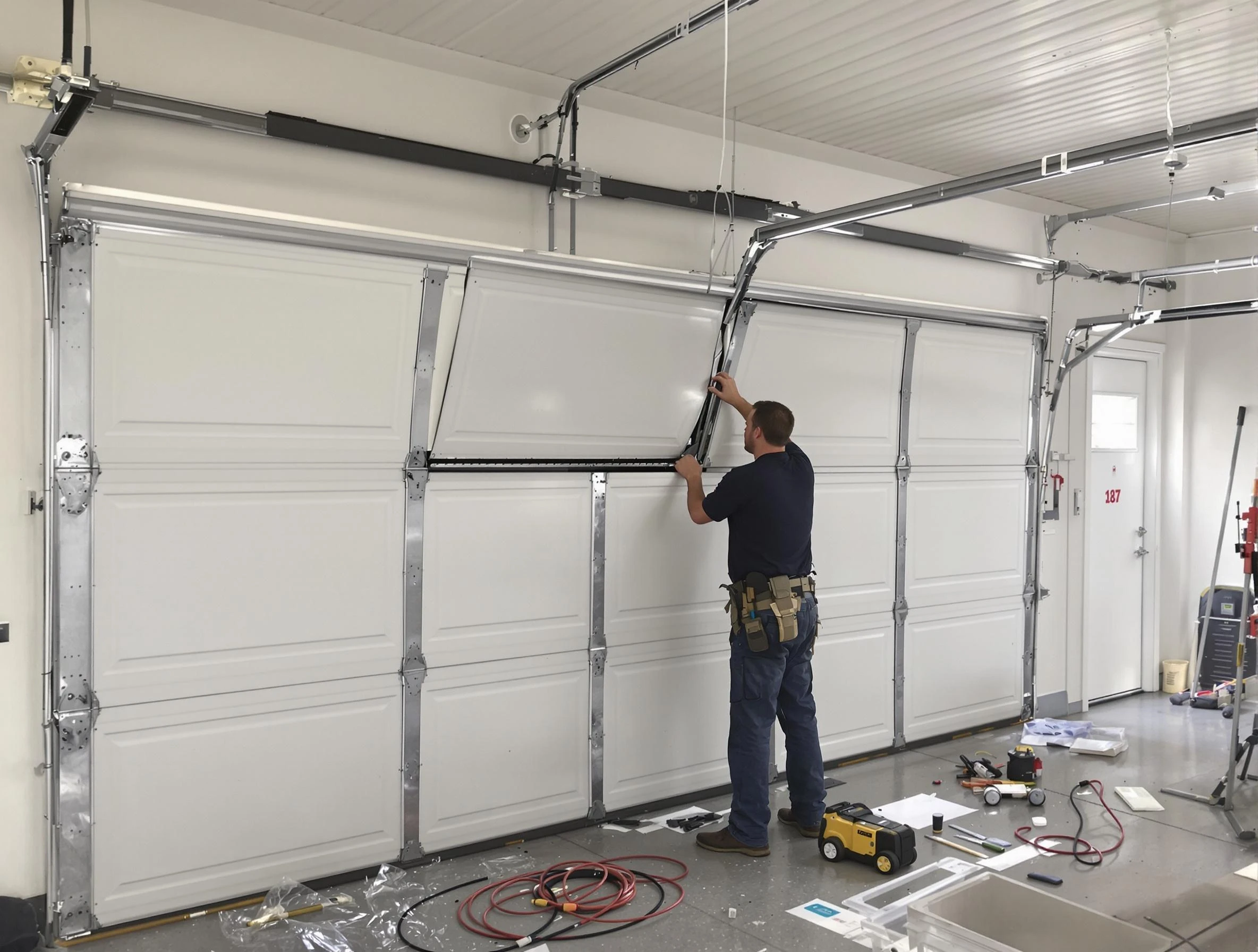 Garage Door Section Replacement in Clearfield