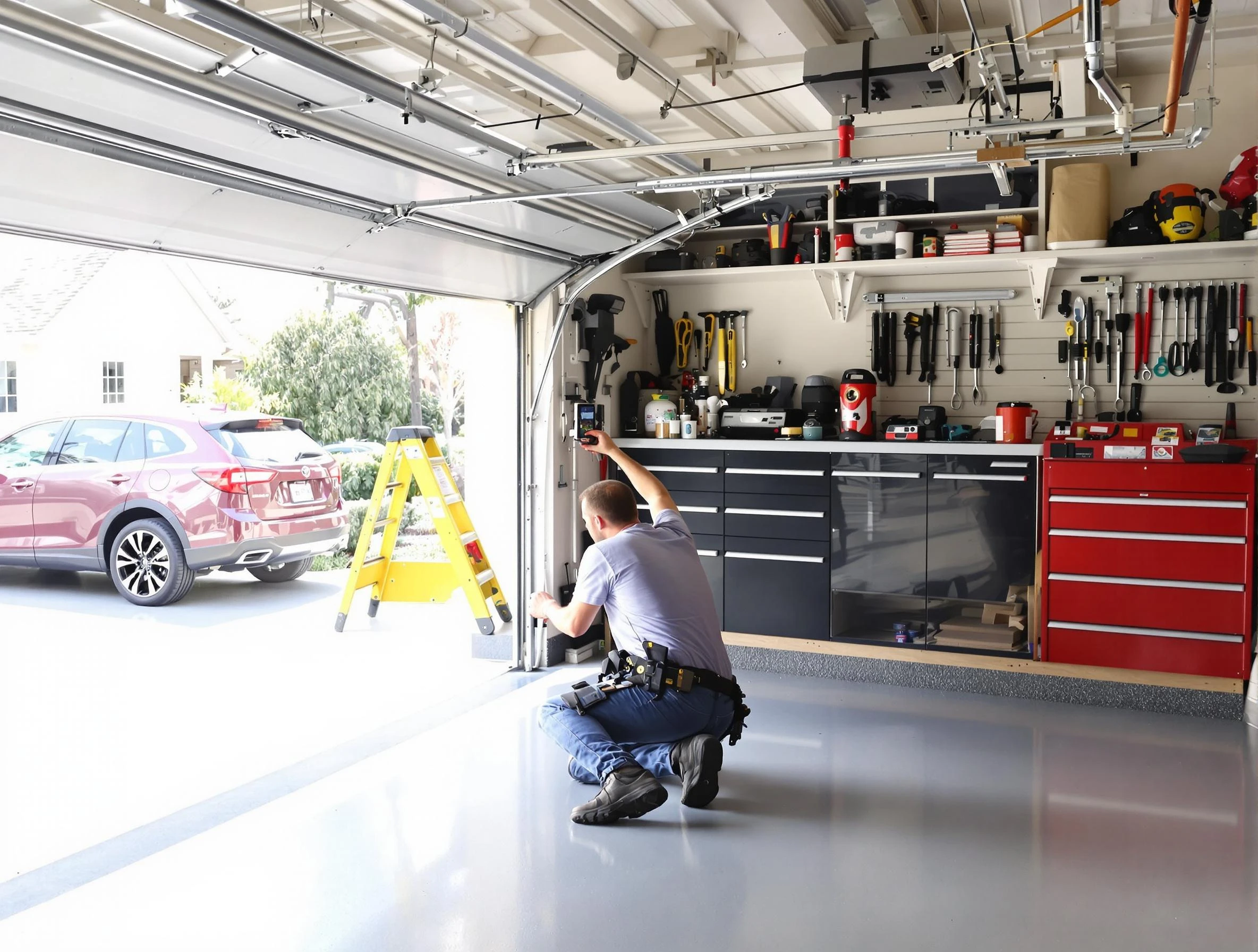 Local garage door repair service by Clearfield Garage Door Repair in Clearfield