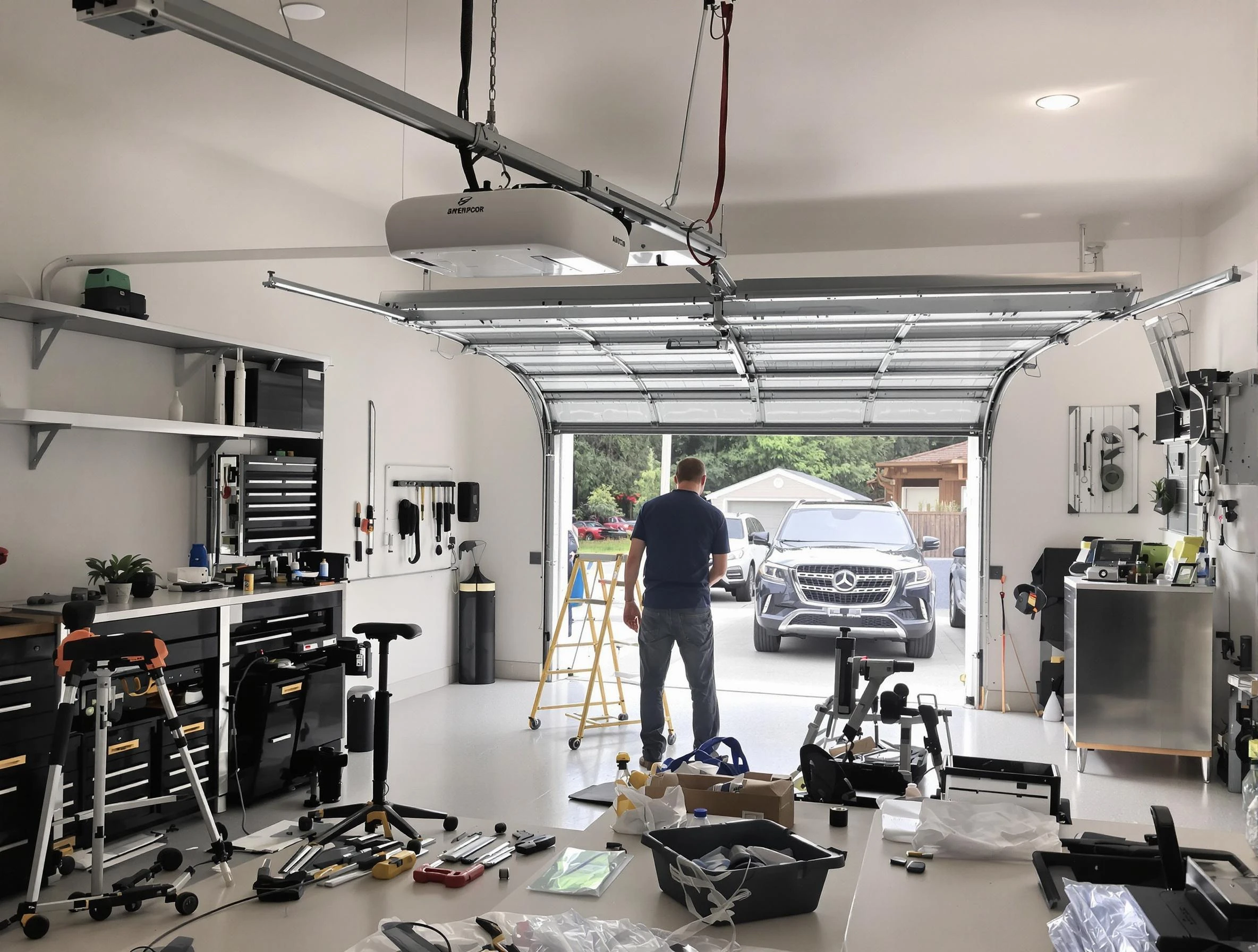 Garage door opener installation by Clearfield Garage Door Repair in Clearfield