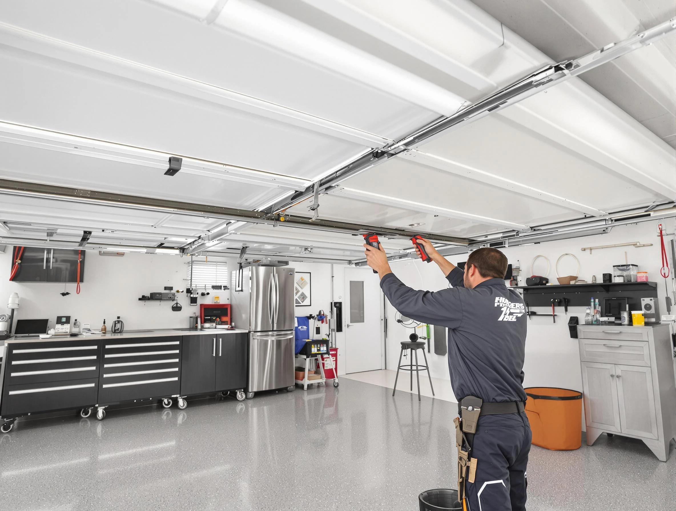 Overhead garage door repair service by Clearfield Garage Door Repair in Clearfield